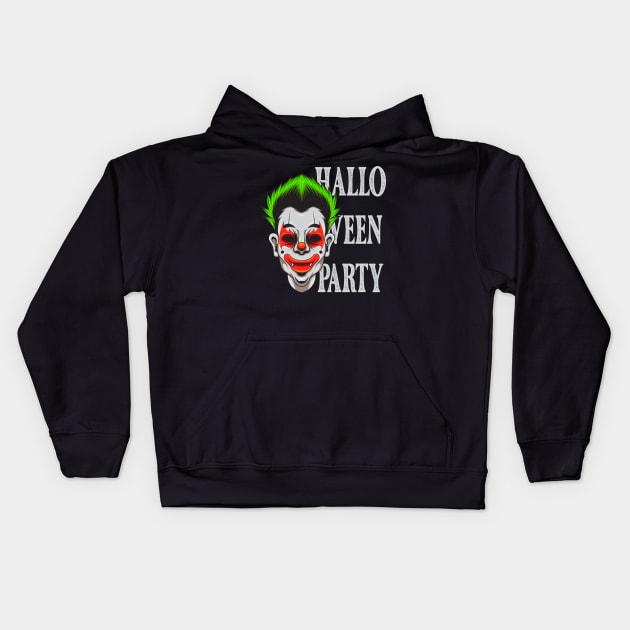 Halloween Clown 1.4 Halloween Party Kids Hoodie by Harrisaputra